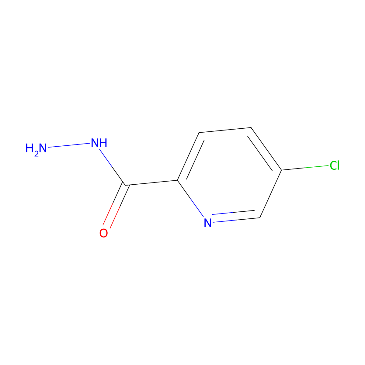5-Chloropicolinohydrazide molecular structure, CAS 145835-01-4