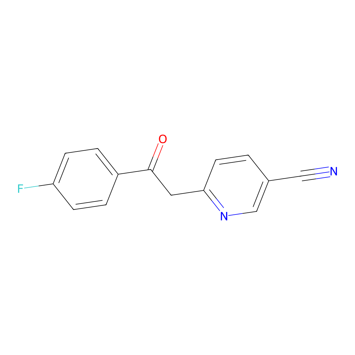 6-(2-(4-Fluorophenyl)-2-oxoethyl)nicotinonitrile molecular structure, CAS 145835-09-2