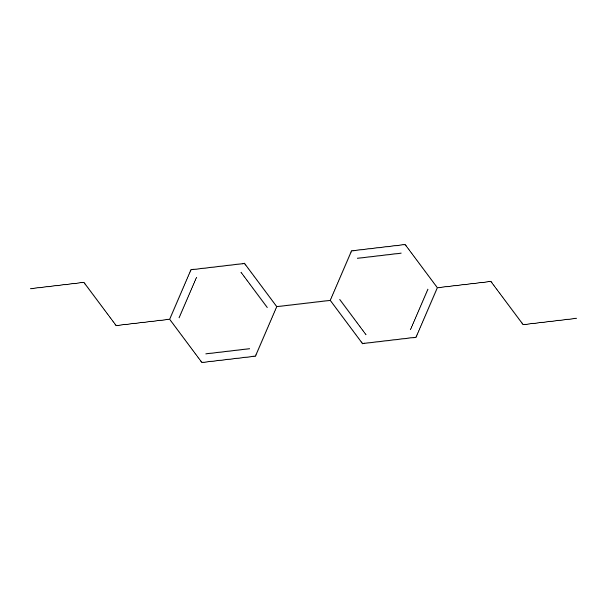 4,4'-Dipropyl-1,1'-biphenyl molecular structure, CAS 14584-23-7