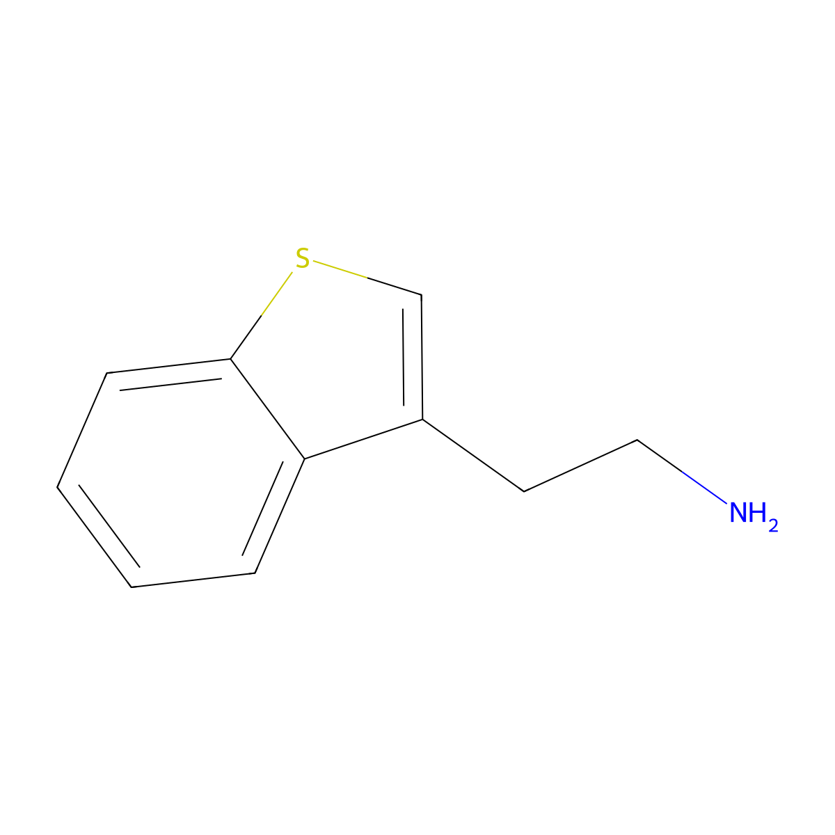 Benzo[b]thiophene-3-ethanamine molecular structure, CAS 14585-66-1