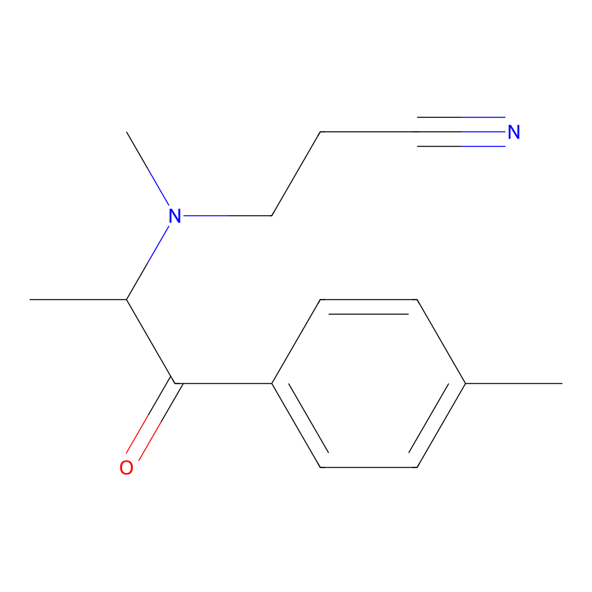 3-{Methyl[1-(4-methylphenyl)-1-oxopropan-2-yl]amino}propanenitrile molecular structure, CAS 1458504-58-9