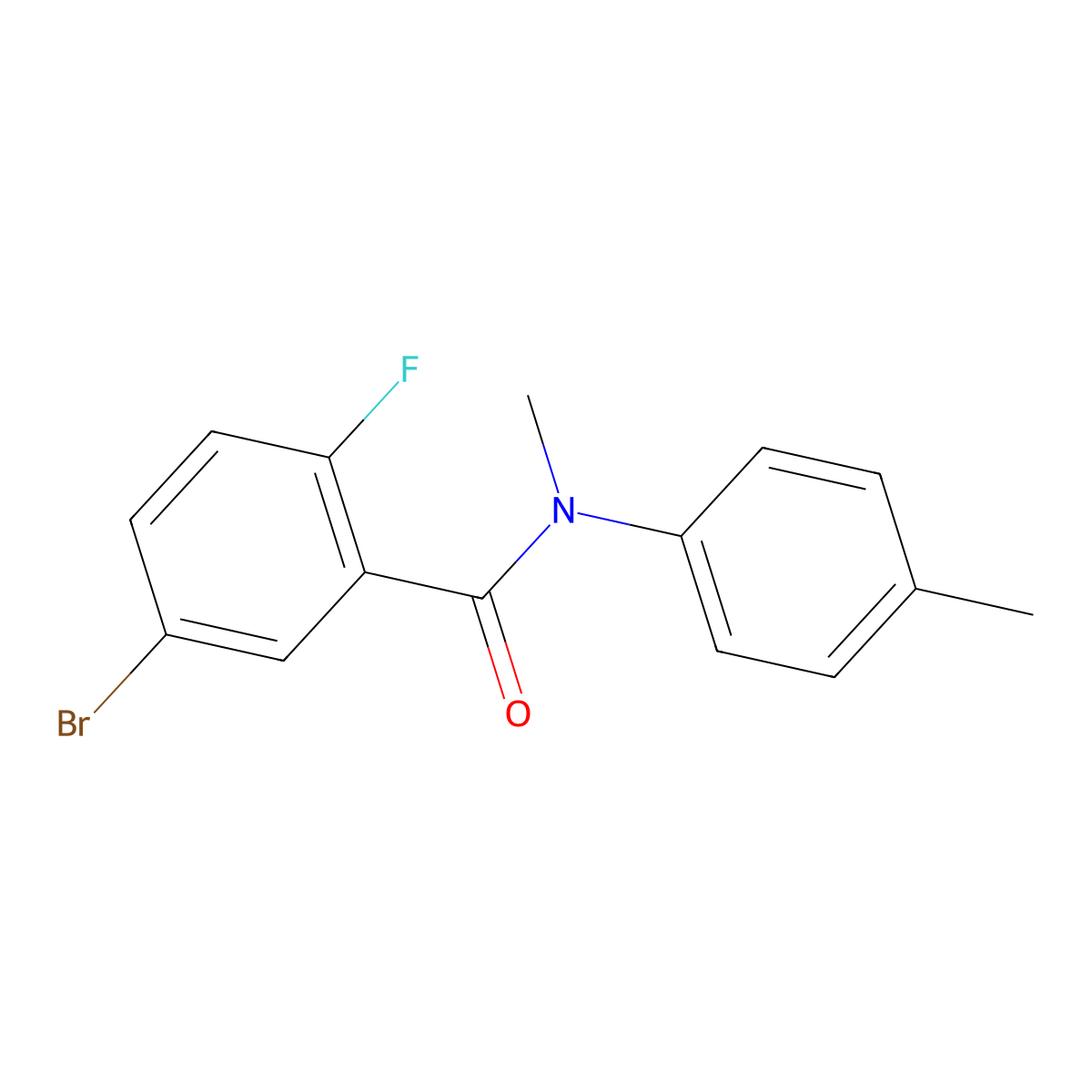 5-bromo-2-fluoro-N-methyl-N-(4-methylphenyl)benzamide molecular structure, CAS 1458509-82-4