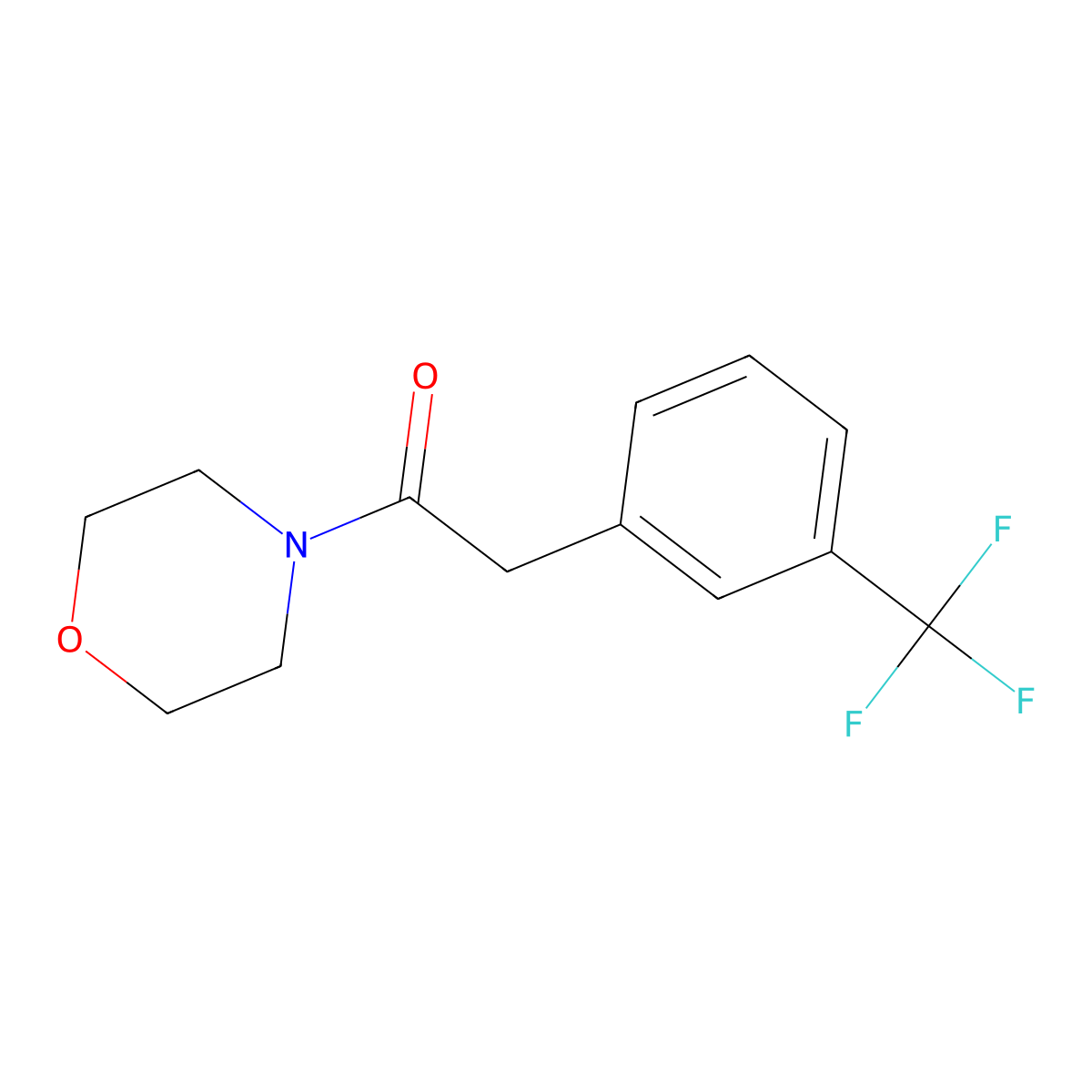 1-(Morpholin-4-yl)-2-[3-(trifluoromethyl)phenyl]ethan-1-one molecular structure, CAS 1458550-07-6