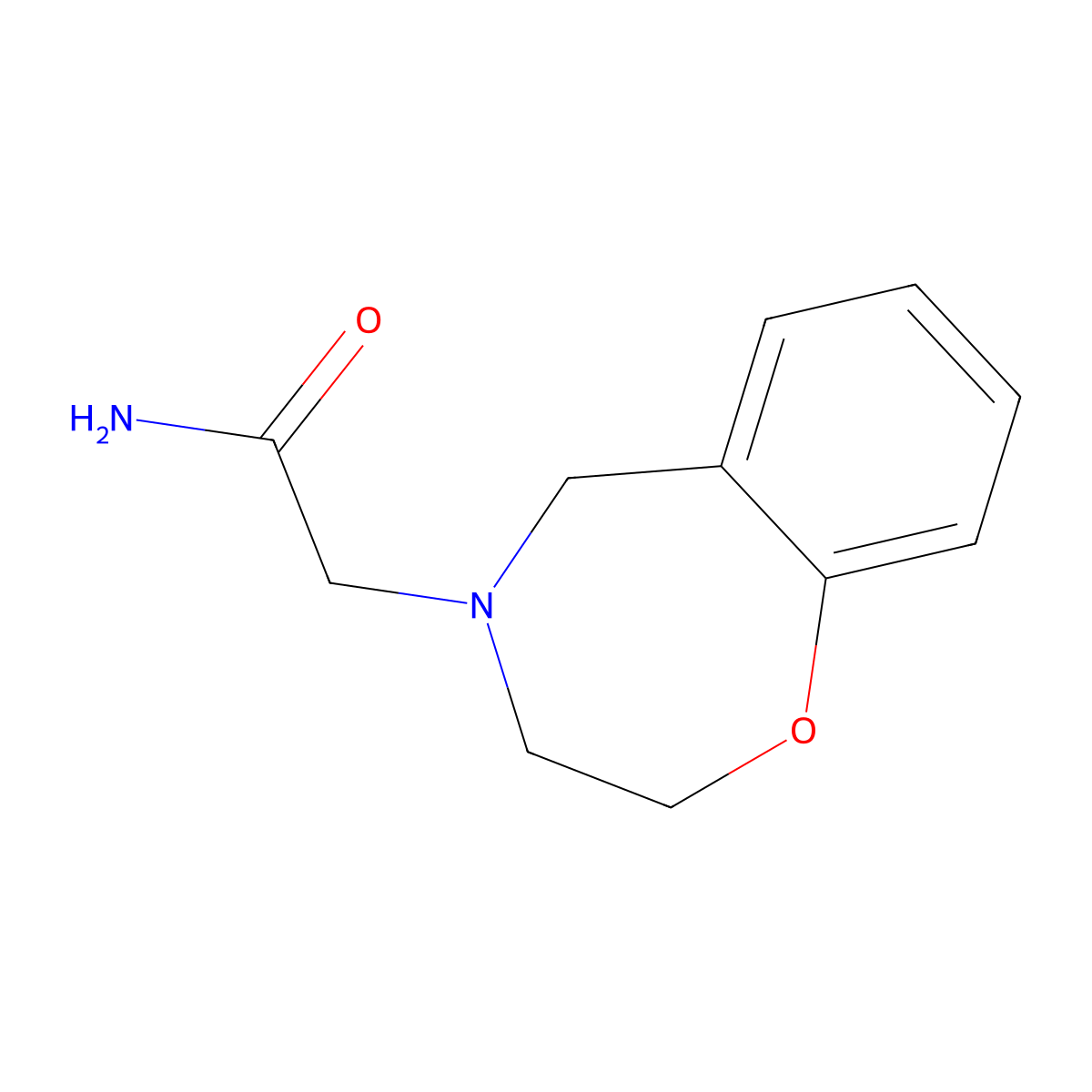2-(2,3-dihydrobenzo[f][1,4]oxazepin-4(5H)-yl)acetamide molecular structure, CAS 1458592-49-8