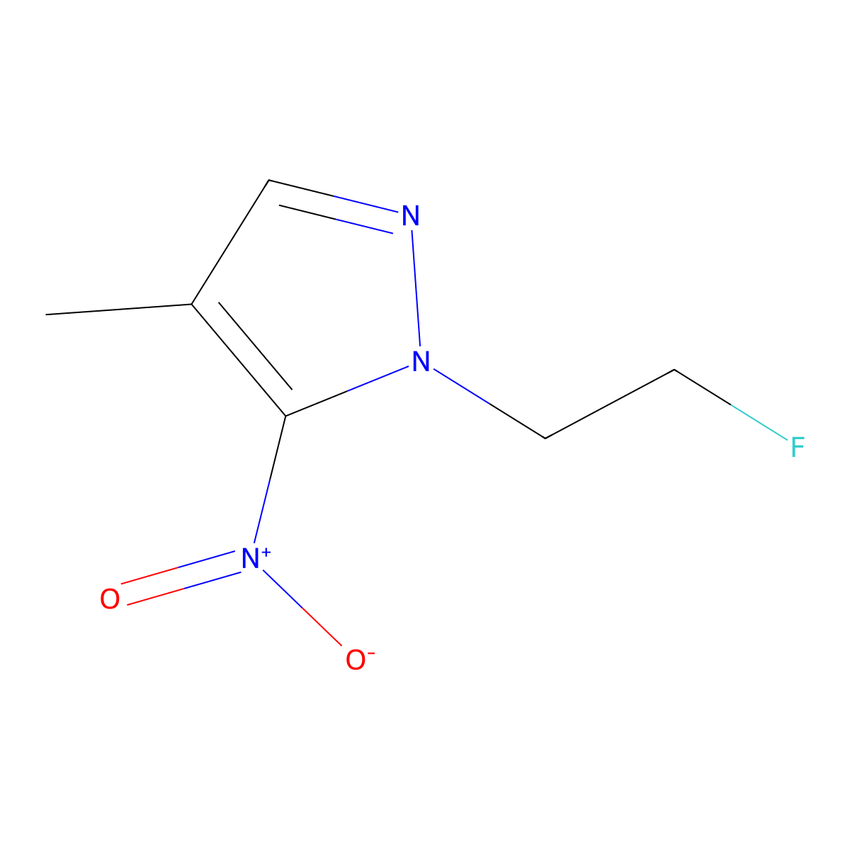 1-(2-Fluoroethyl)-4-methyl-5-nitro-1H-pyrazole molecular structure, CAS 1458593-53-7
