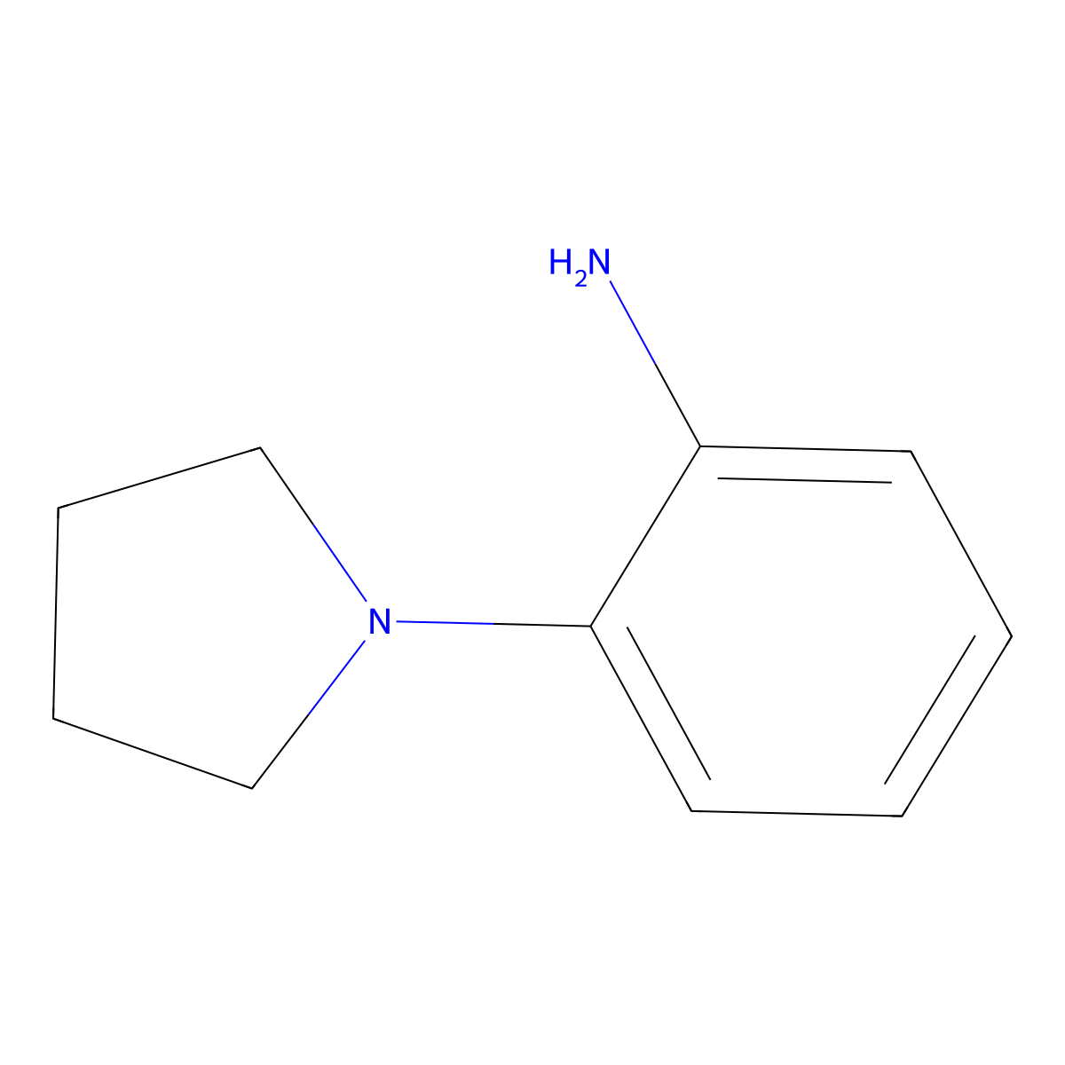 2-(Pyrrolidin-1-yl)aniline molecular structure, CAS 1458593-63-9