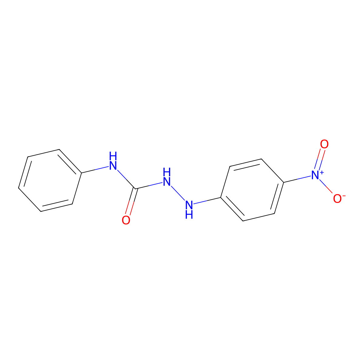 Hydrazinecarboxamide, 2-(4-nitrophenyl)-N-phenyl- molecular structure, CAS 14586-00-6