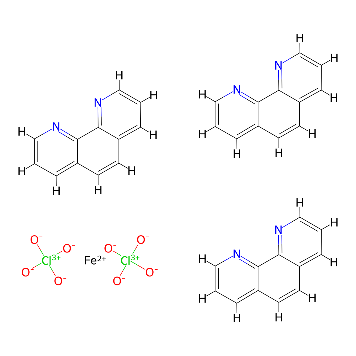 1,10-Phenanthroline ferrous perchlorate molecular structure, CAS 14586-54-0