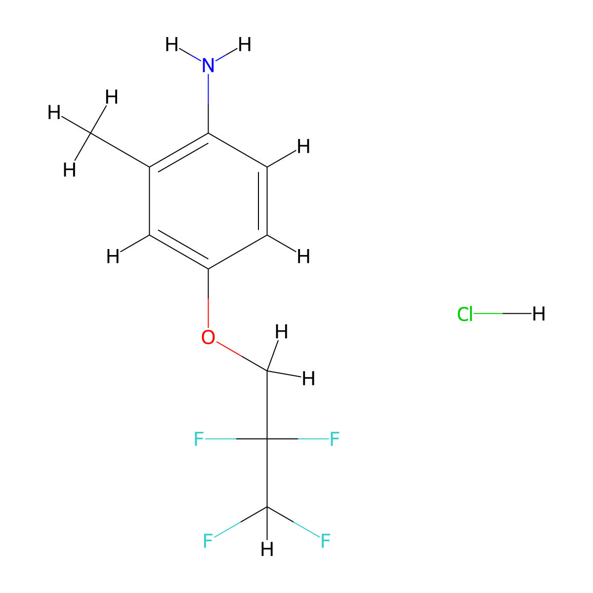 2-Methyl-4-(2,2,3,3-tetrafluoropropoxy)aniline hydrochloride molecular structure, CAS 1458615-91-2