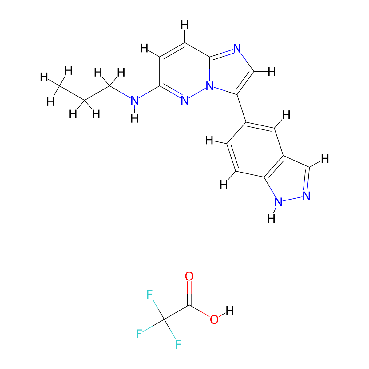 CHR 6494 trifluoroacetate molecular structure, CAS 1458630-17-5