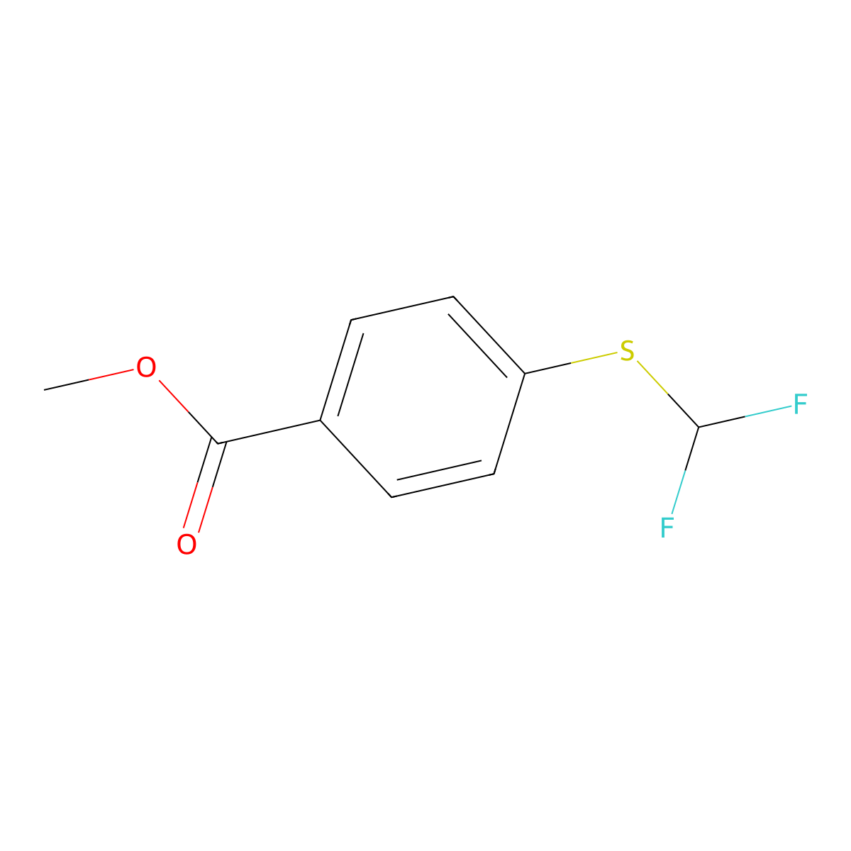 Methyl 4-((difluoromethyl)thio)benzoate molecular structure, CAS 1458640-72-6