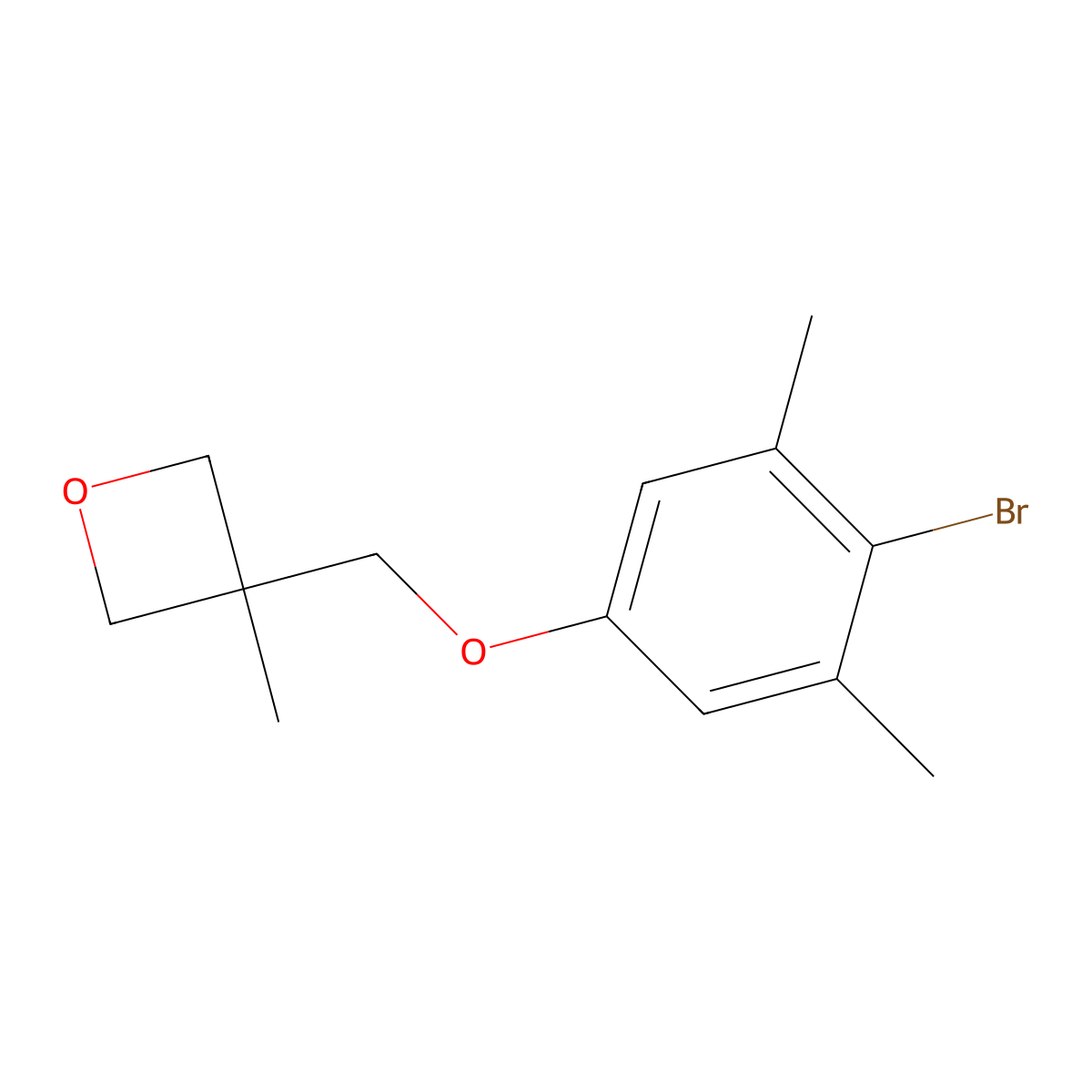 3-((4-Bromo-3,5-dimethylphenoxy)methyl)-3-methyloxetane molecular structure, CAS 1458652-56-6