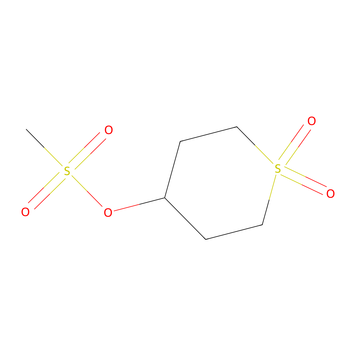 1,1-dioxidotetrahydro-2H-thiopyran-4-yl methanesulfonate molecular structure, CAS 1458653-10-5