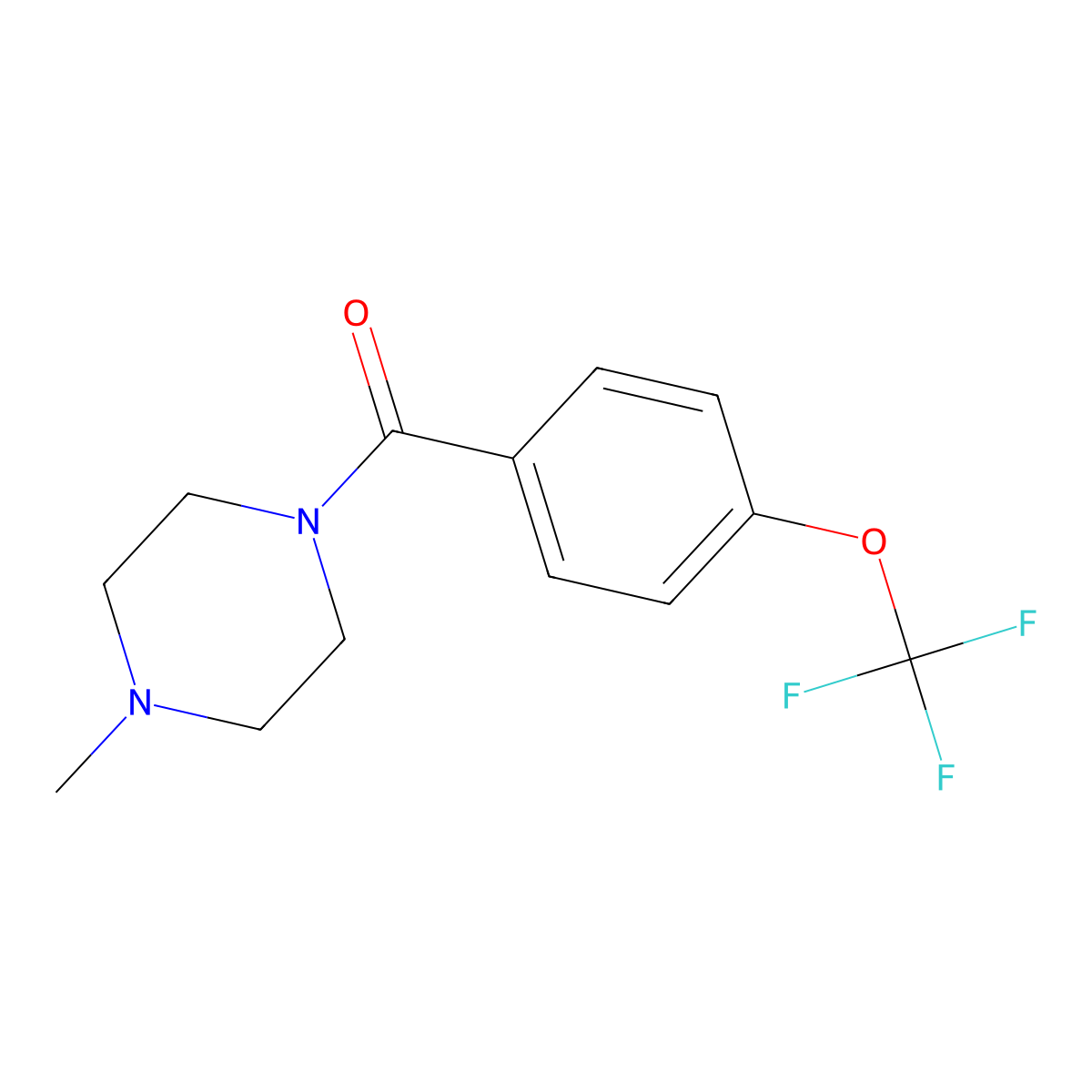 1-Methyl-4-[4-(trifluoromethoxy)benzoyl]piperazine molecular structure, CAS 1458680-13-1