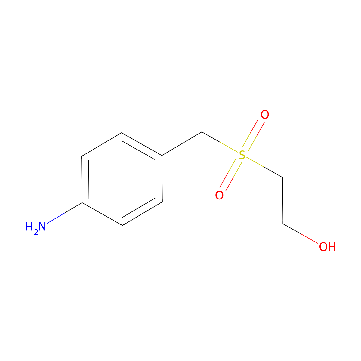 2-((4-Aminobenzyl)sulfonyl)ethanol molecular structure, CAS 145872-59-9