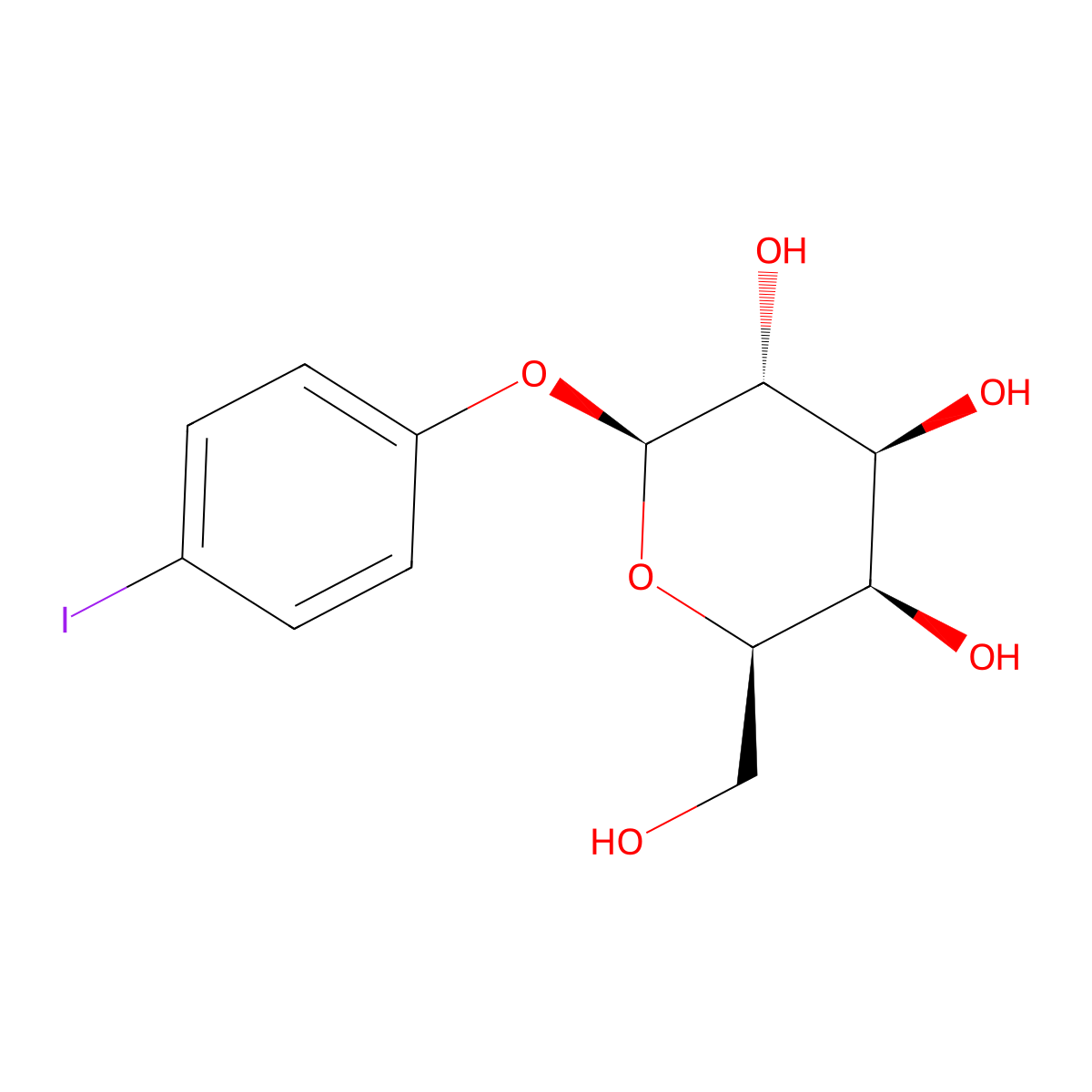 4-Iodophenyl beta-D-galactopyranoside molecular structure, CAS 145874-99-3