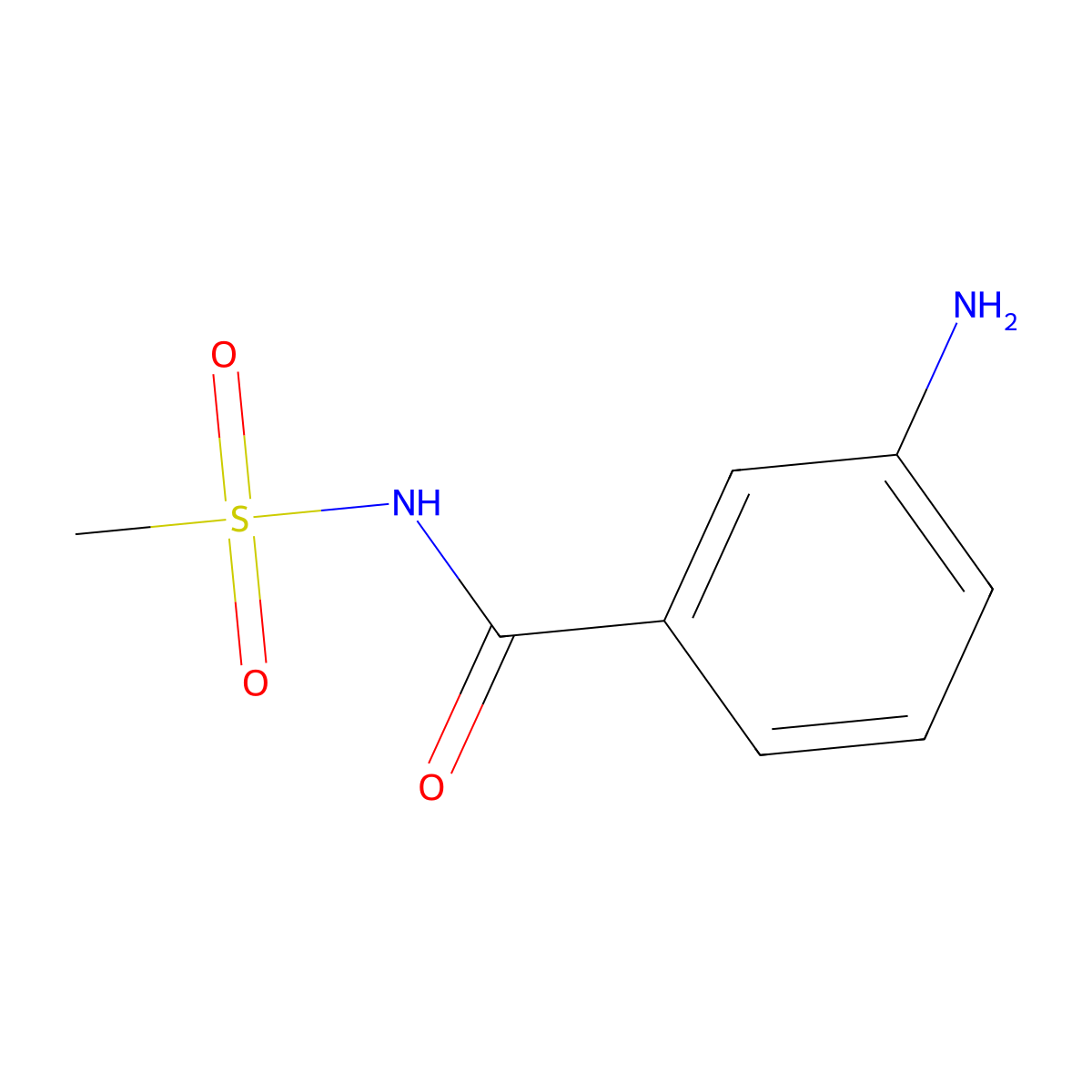 1-(Methylsulphonylaminocarbonyl)-3-aminobenzene molecular structure, CAS 145878-40-6