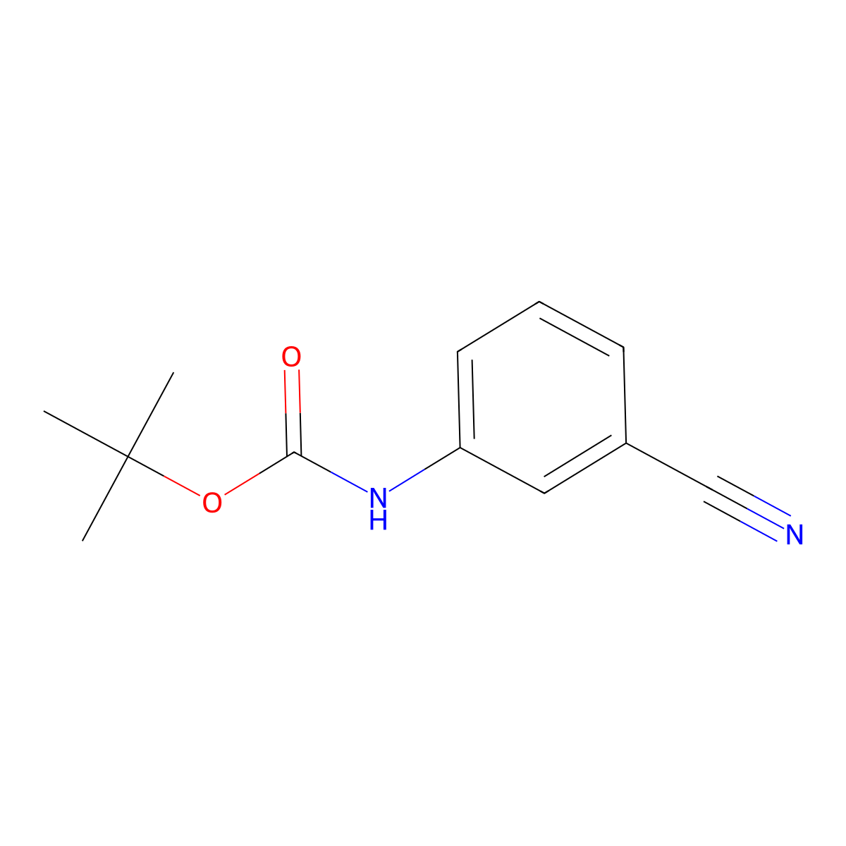 tert-Butyl (3-cyanophenyl)carbamate molecular structure, CAS 145878-50-8