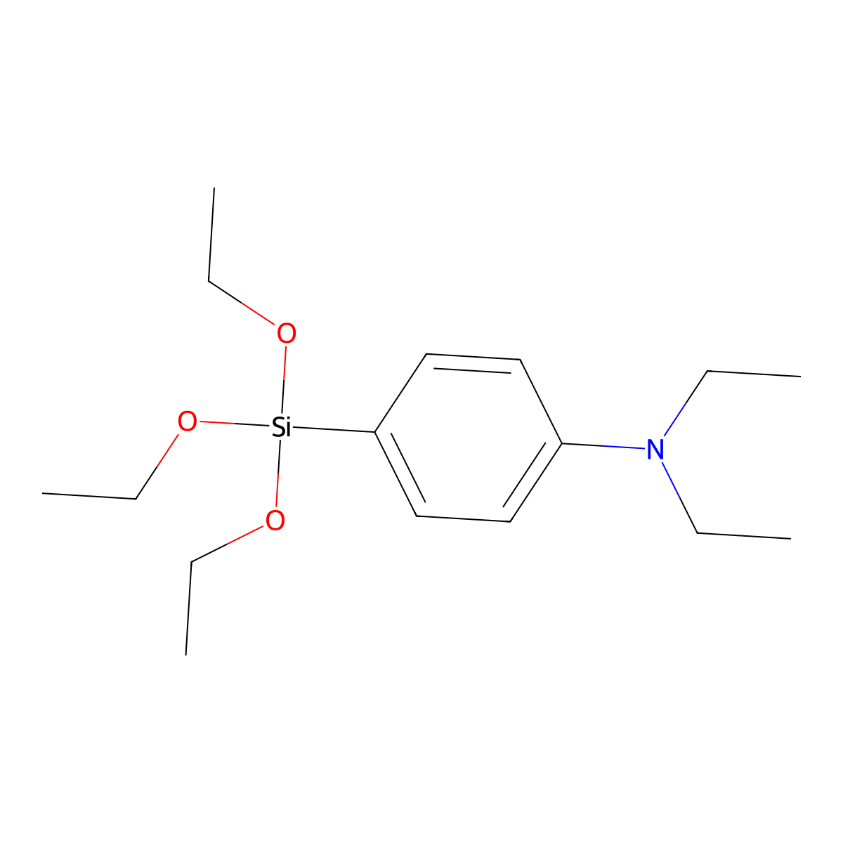 N,N-diethyl-4-(triethoxysilyl)aniline molecular structure, CAS 14588-23-9