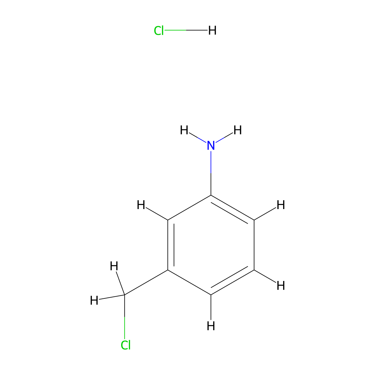 3-(Chloromethyl)aniline hydrochloride molecular structure, CAS 145883-50-7