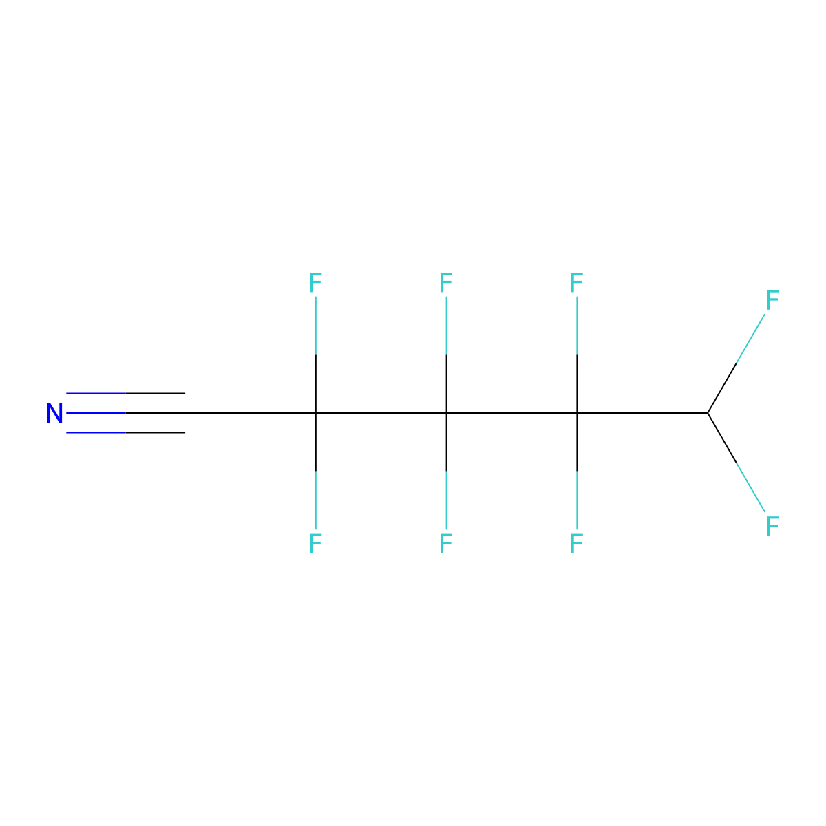 2,2,3,3,4,4,5,5-Octafluoropentanenitrile molecular structure, CAS 145886-83-5