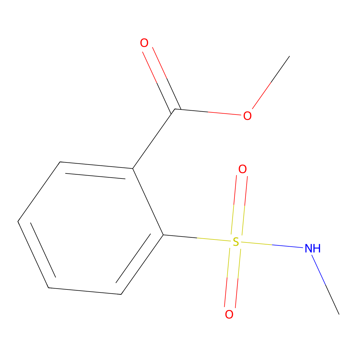 Methyl 2-(methylsulfamoyl)benzoate molecular structure, CAS 145889-95-8