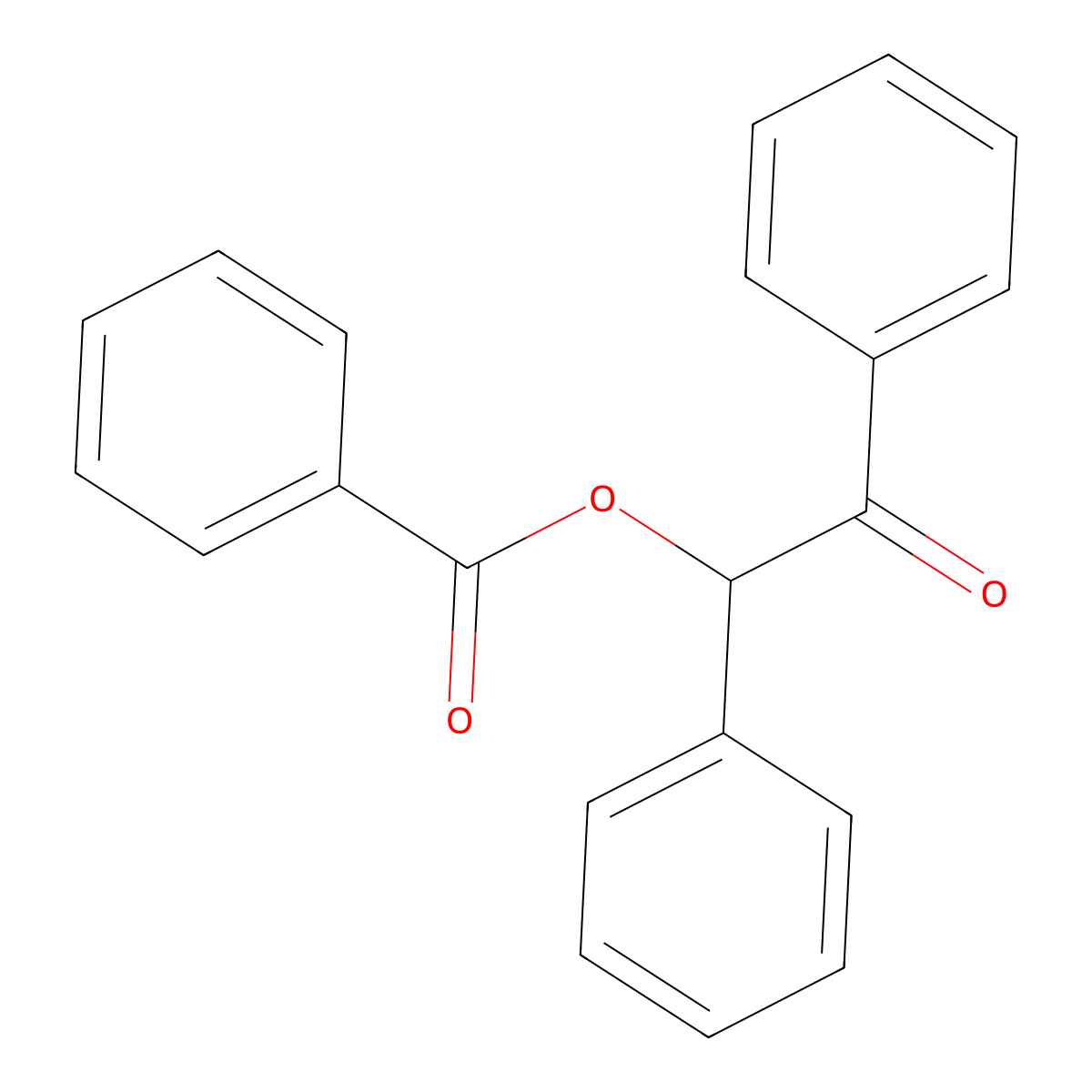 DL-Benzoin benzoate molecular structure, CAS 1459-20-7