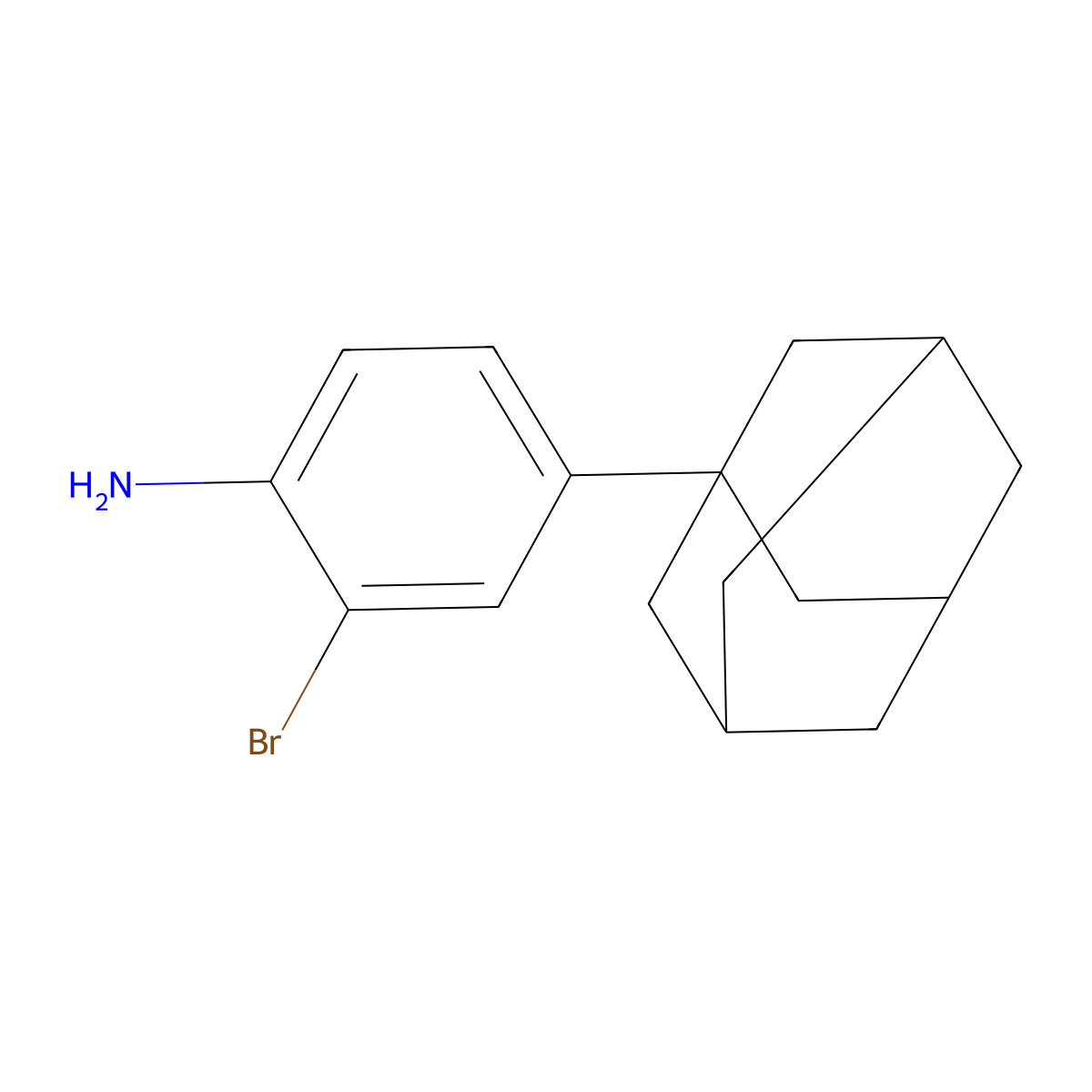 4-(1-Adamantyl)-2-bromoaniline molecular structure, CAS 1459-52-5