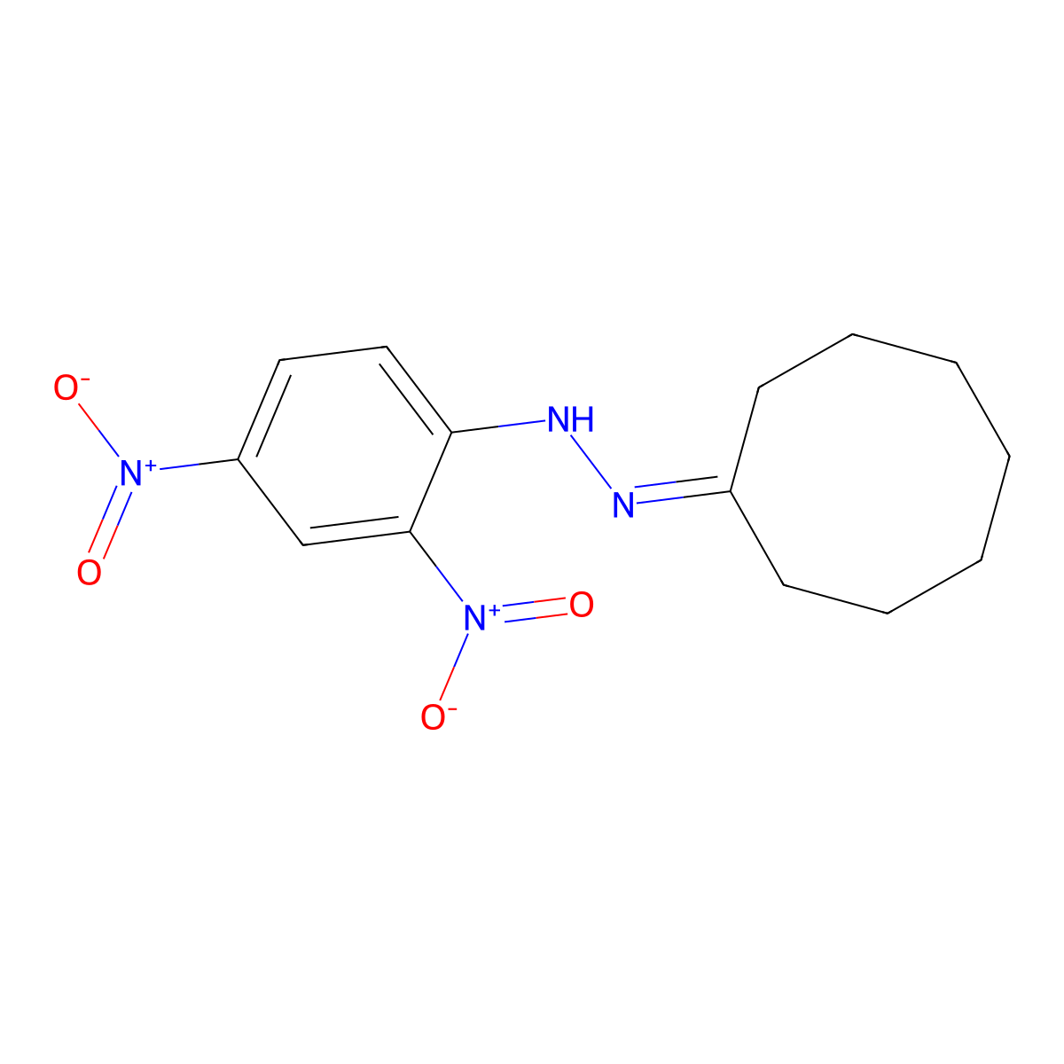 1-Cyclooctylidene-2-(2,4-dinitrophenyl)hydrazine molecular structure, CAS 1459-62-7