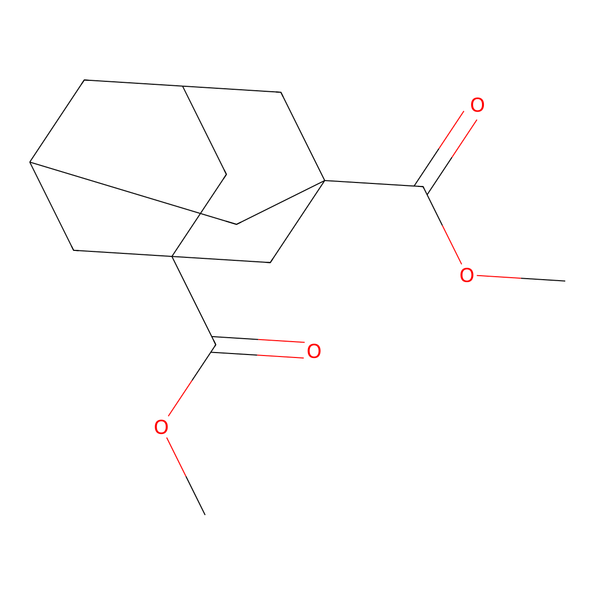Dimethyl 1,3-adamantanedicarboxylate molecular structure, CAS 1459-95-6