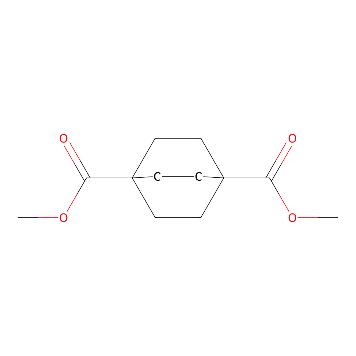 1,4-Dimethyl bicyclo[2.2.2]octane-1,4-dicarboxylate molecular structure, CAS 1459-96-7