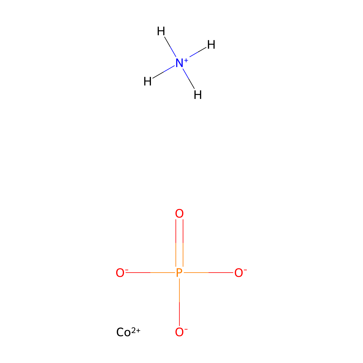 Ammonium cobaltous phosphate molecular structure, CAS 14590-13-7