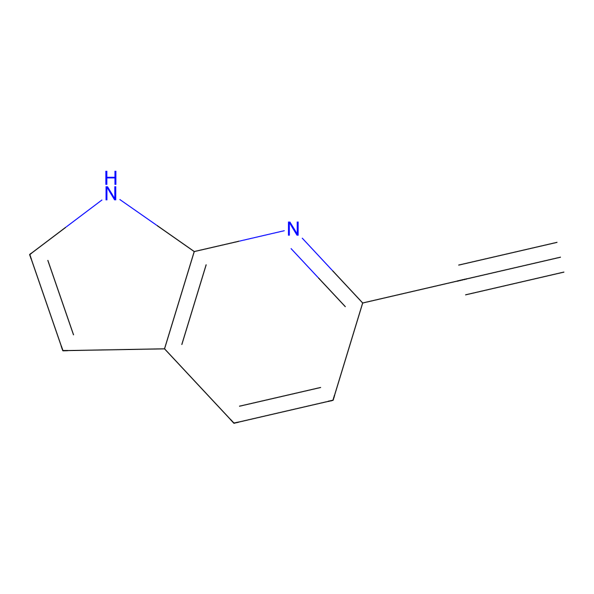 6-ethynyl-1H-pyrrolo[2,3-b]pyridine molecular structure, CAS 145901-16-2