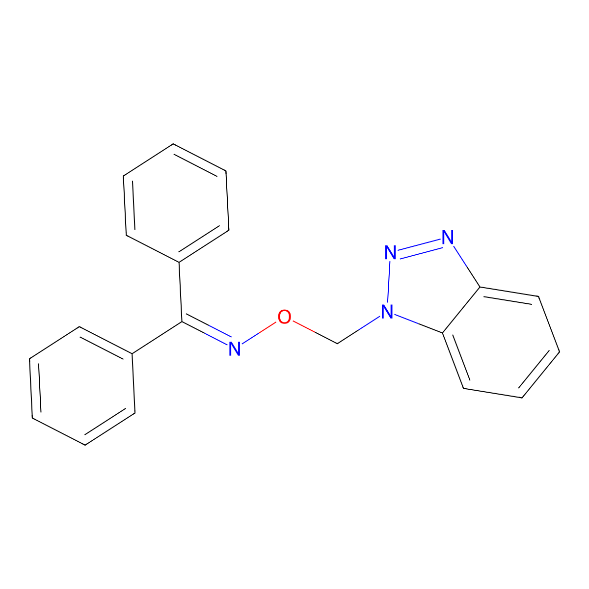 (1H-1,2,3-Benzotriazol-1-ylmethoxy)(diphenylmethylidene)amine molecular structure, CAS 145904-38-7