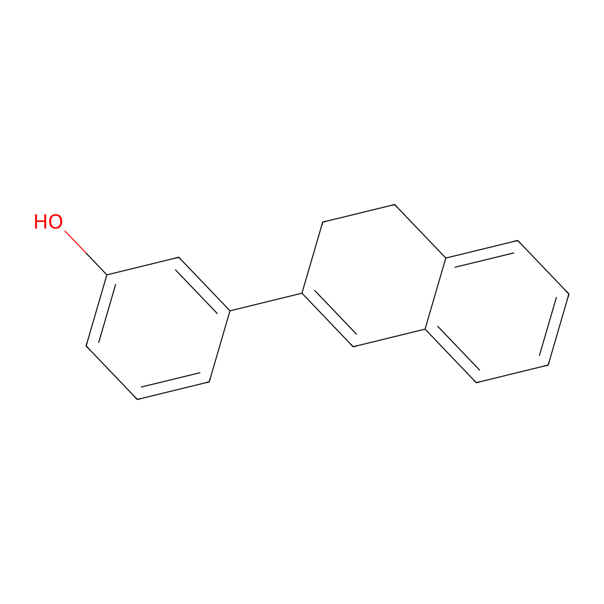 3-(3,4-Dihydro-2-naphthalenyl)phenol molecular structure, CAS 145905-10-8