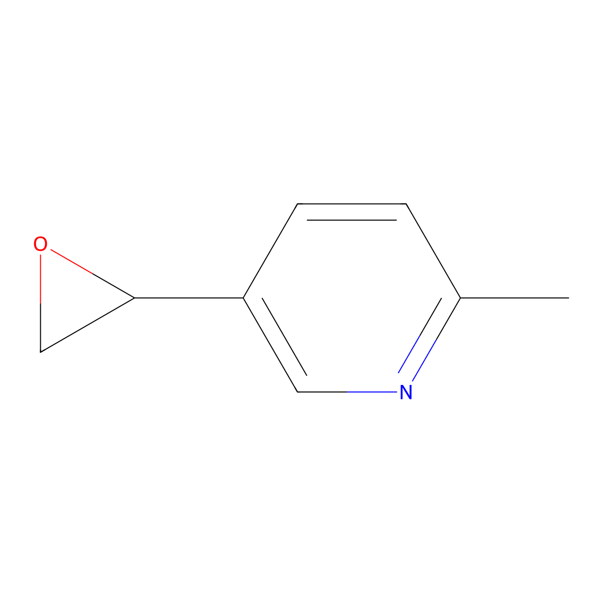 2-Methyl-5-(oxiran-2-yl)pyridine molecular structure, CAS 145908-63-0