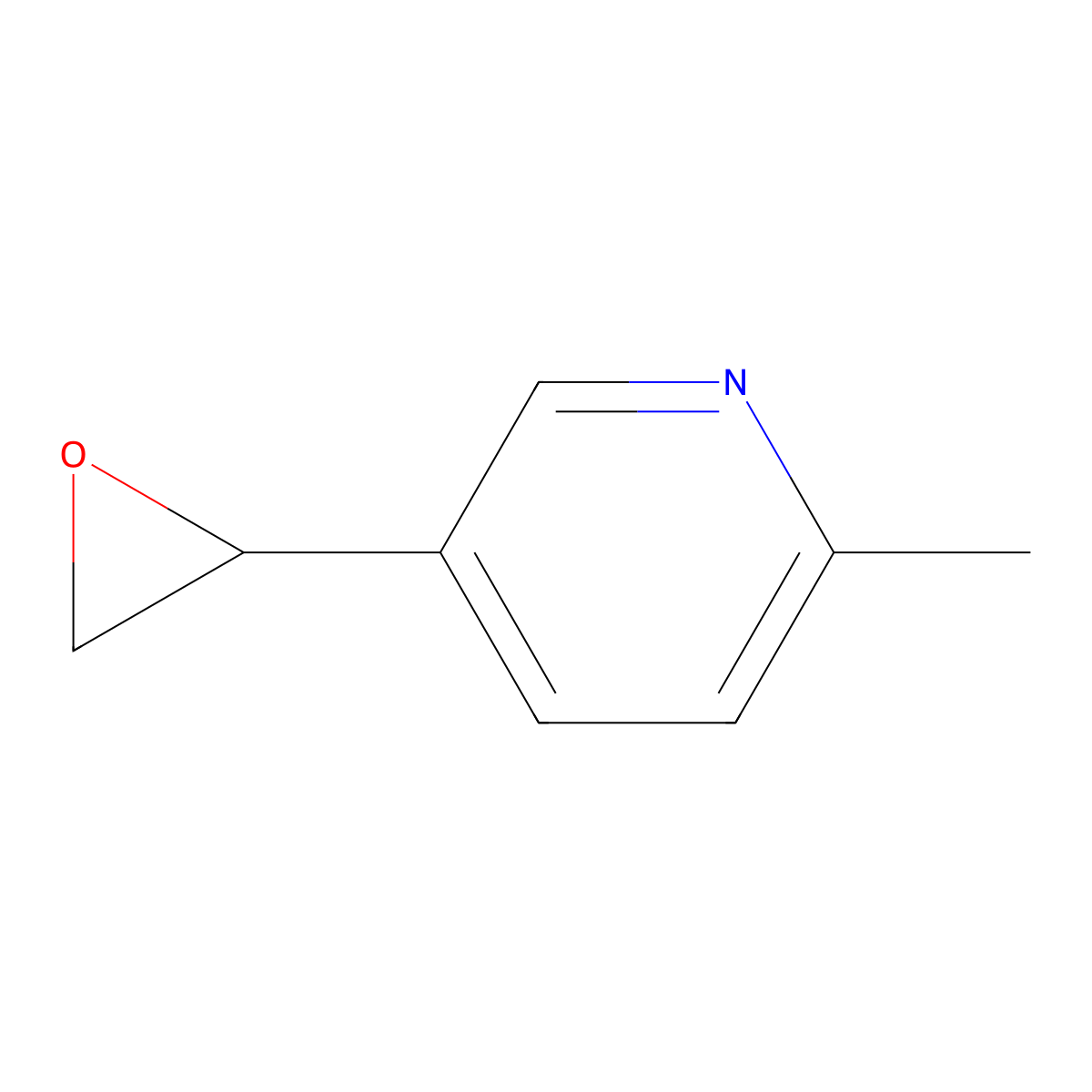 2-Methyl-5-(oxiran-2-yl)pyridine molecular structure, CAS 145908-63-0