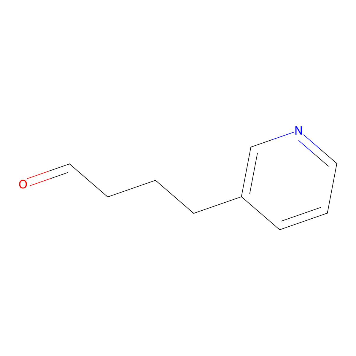 3-Pyridinebutanal molecular structure, CAS 145912-93-2