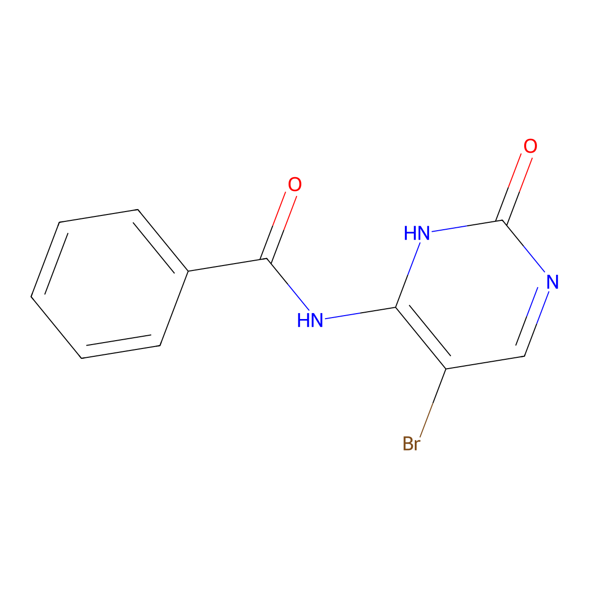 N-(5-Bromo-2-oxo-1,2-dihydropyrimidin-4-YL)benzamide molecular structure, CAS 145913-84-4