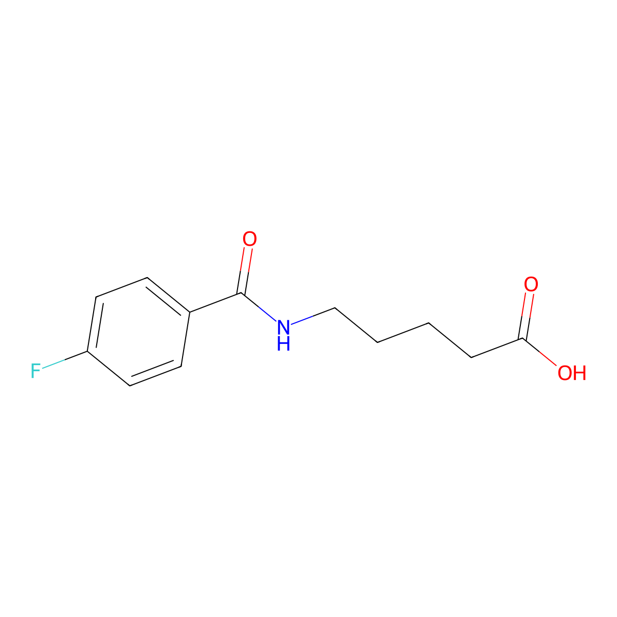 Pentanoic acid, 5-[(4-fluorobenzoyl)amino]- molecular structure, CAS 1459130-39-2