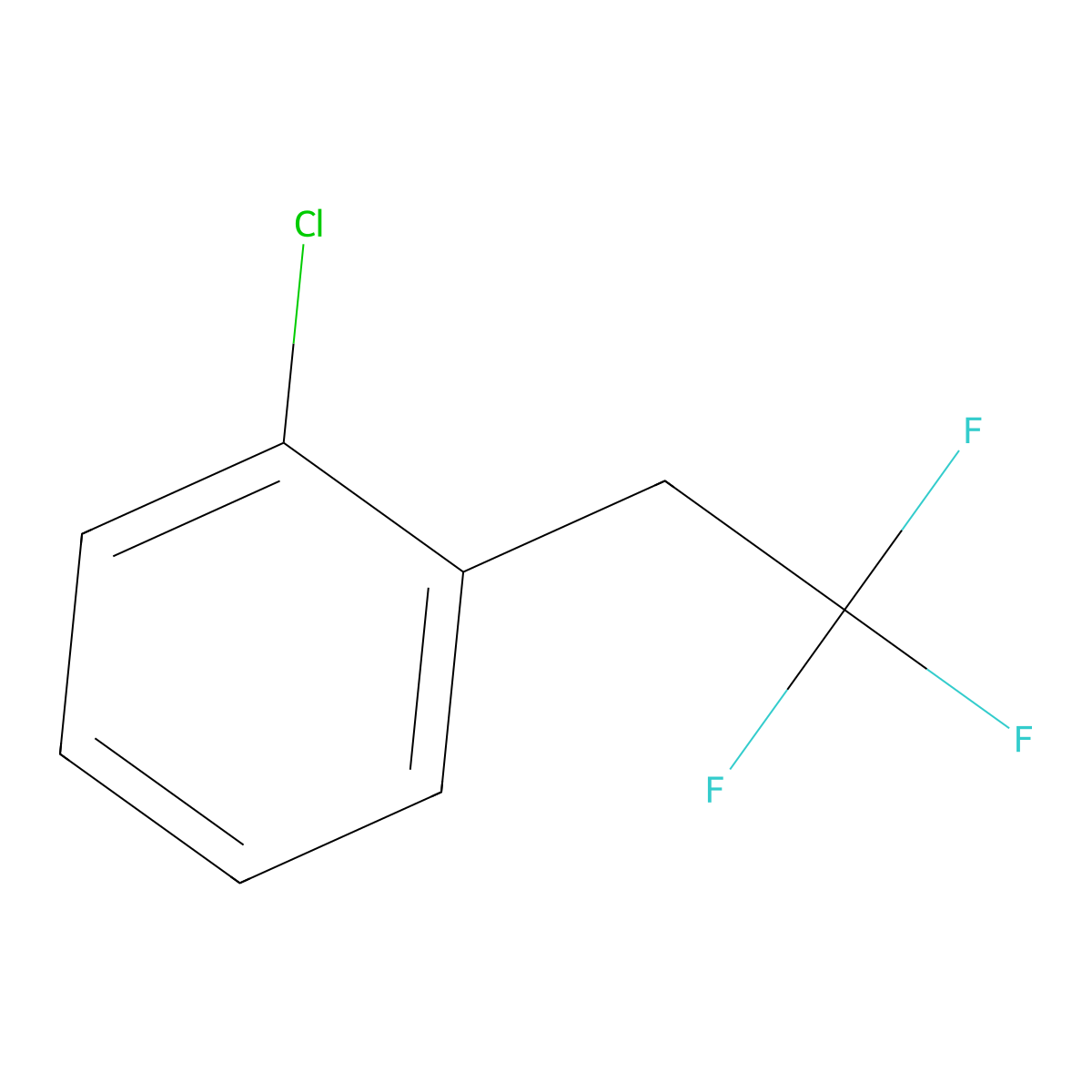 1-Chloro-2-(2,2,2-trifluoroethyl)benzene molecular structure, CAS 145914-05-2