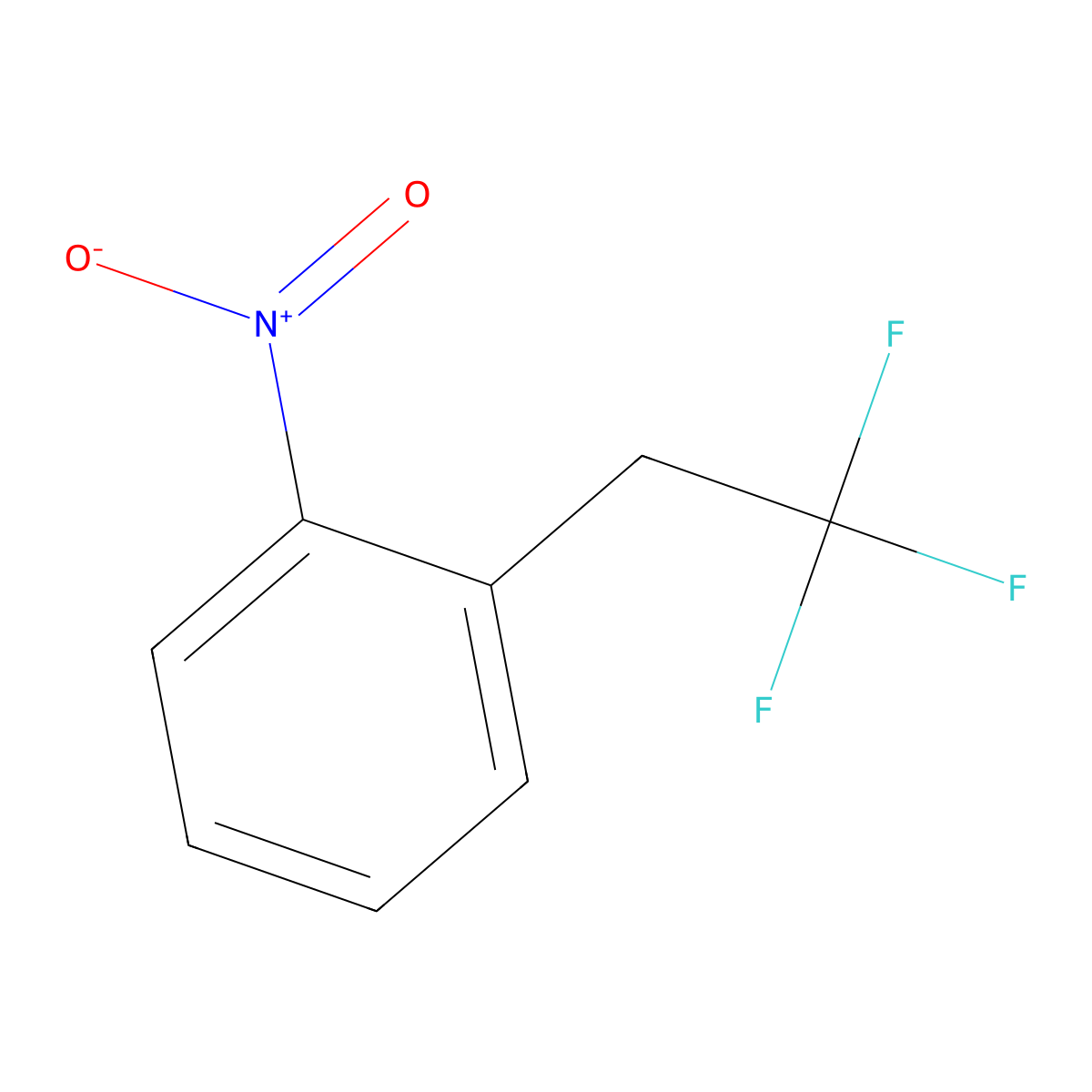 1-Nitro-2-(2,2,2-trifluoroethyl)benzene molecular structure, CAS 145914-06-3