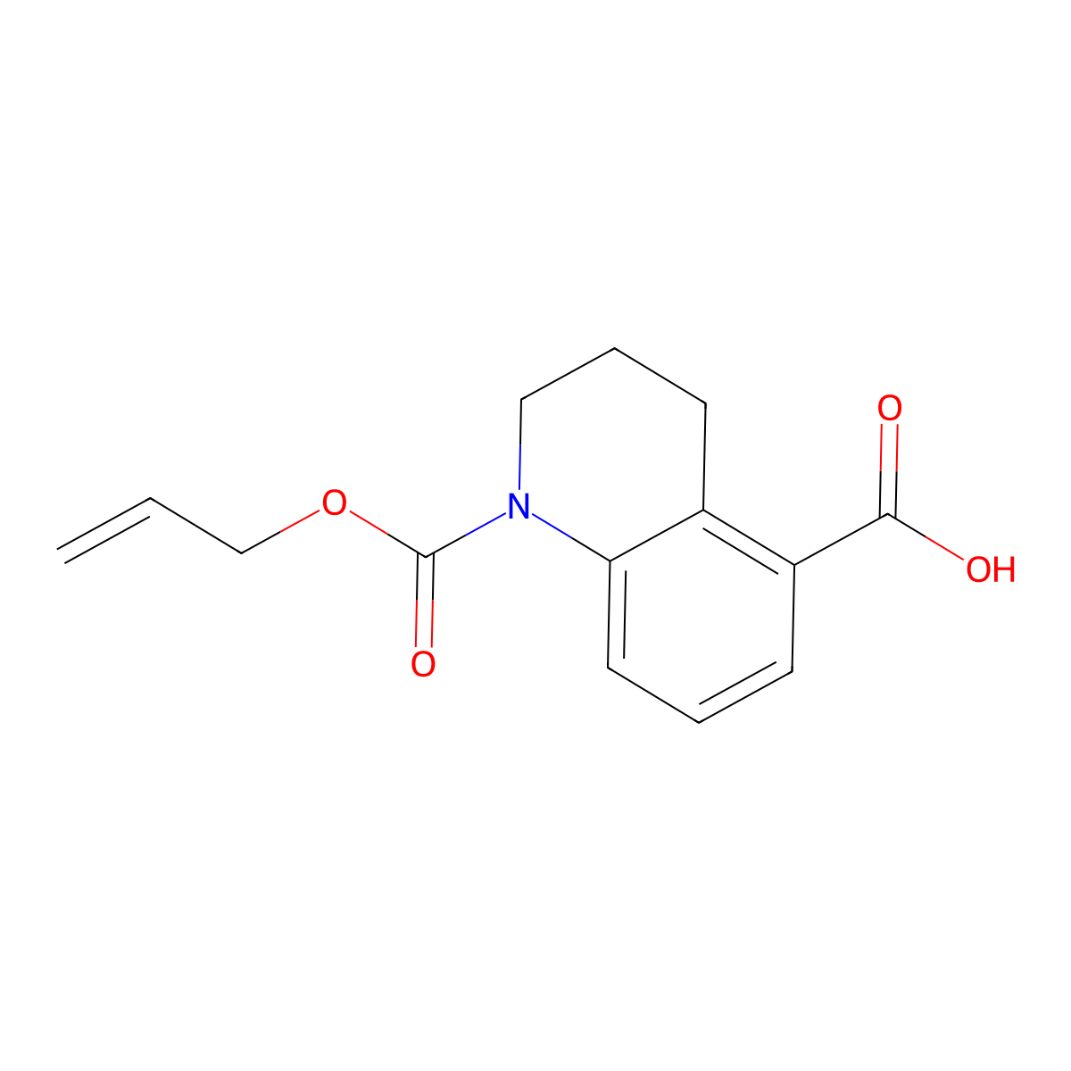 1-[(Prop-2-en-1-yloxy)carbonyl]-1,2,3,4-tetrahydroquinoline-5-carboxylic acid molecular structure, CAS 1459146-50-9
