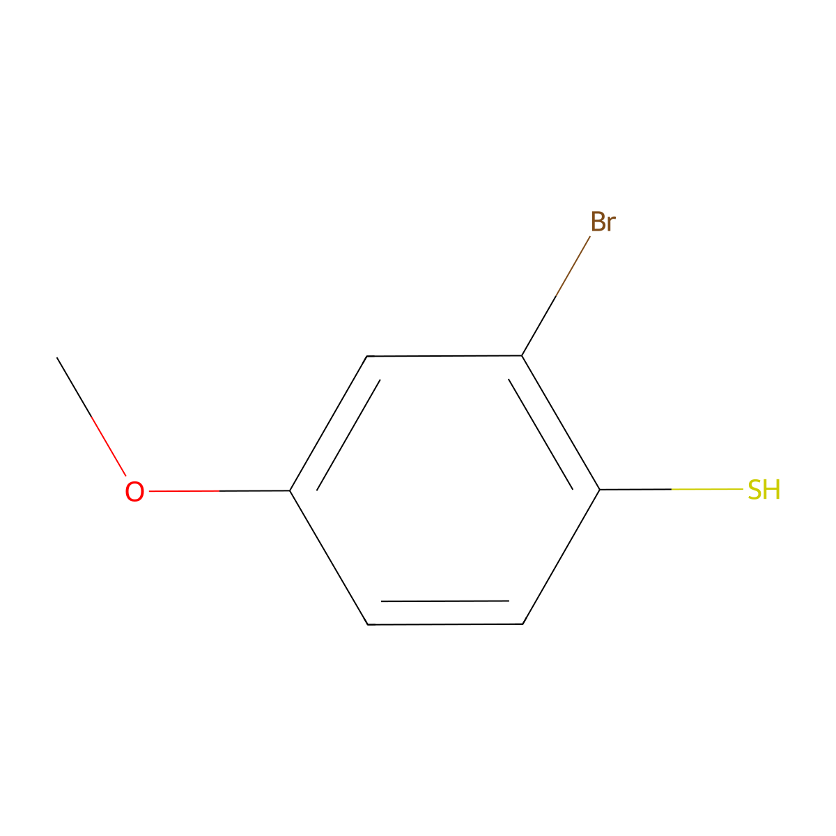 2-Bromo-4-methoxythiophenol molecular structure, CAS 145915-19-1