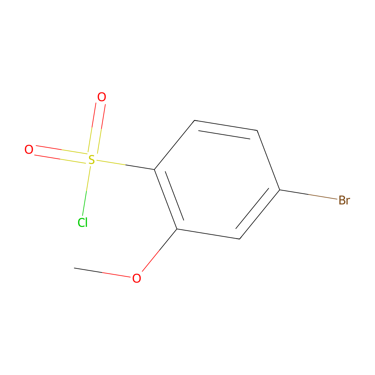 4-Bromo-2-methoxybenzene-1-sulfonyl chloride molecular structure, CAS 145915-29-3