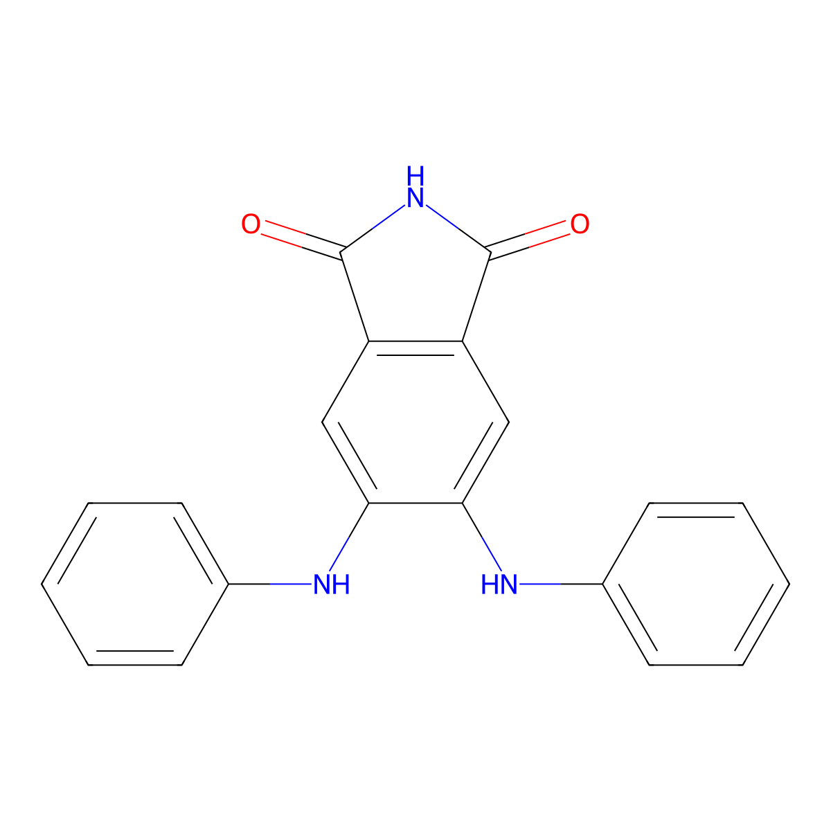 4,5-Dianilinophthalimide molecular structure, CAS 145915-58-8