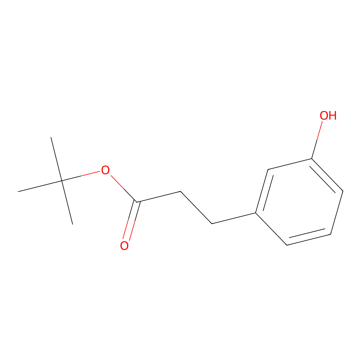 Tert-butyl 3-(3-hydroxyphenyl)propanoate molecular structure, CAS 1459154-39-2