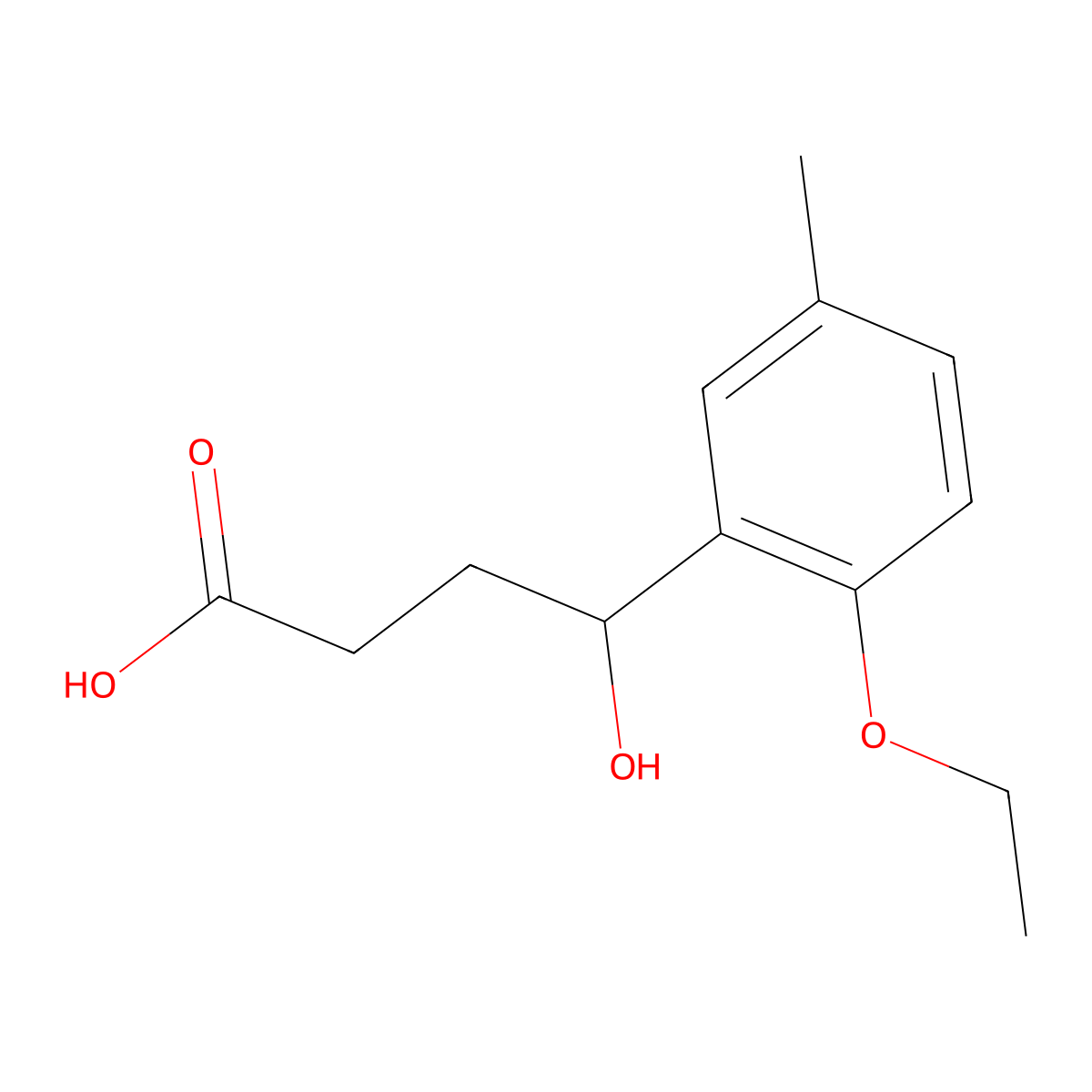 4-(2-Ethoxy-5-methylphenyl)-4-hydroxybutanoic acid molecular structure, CAS 1459157-96-0