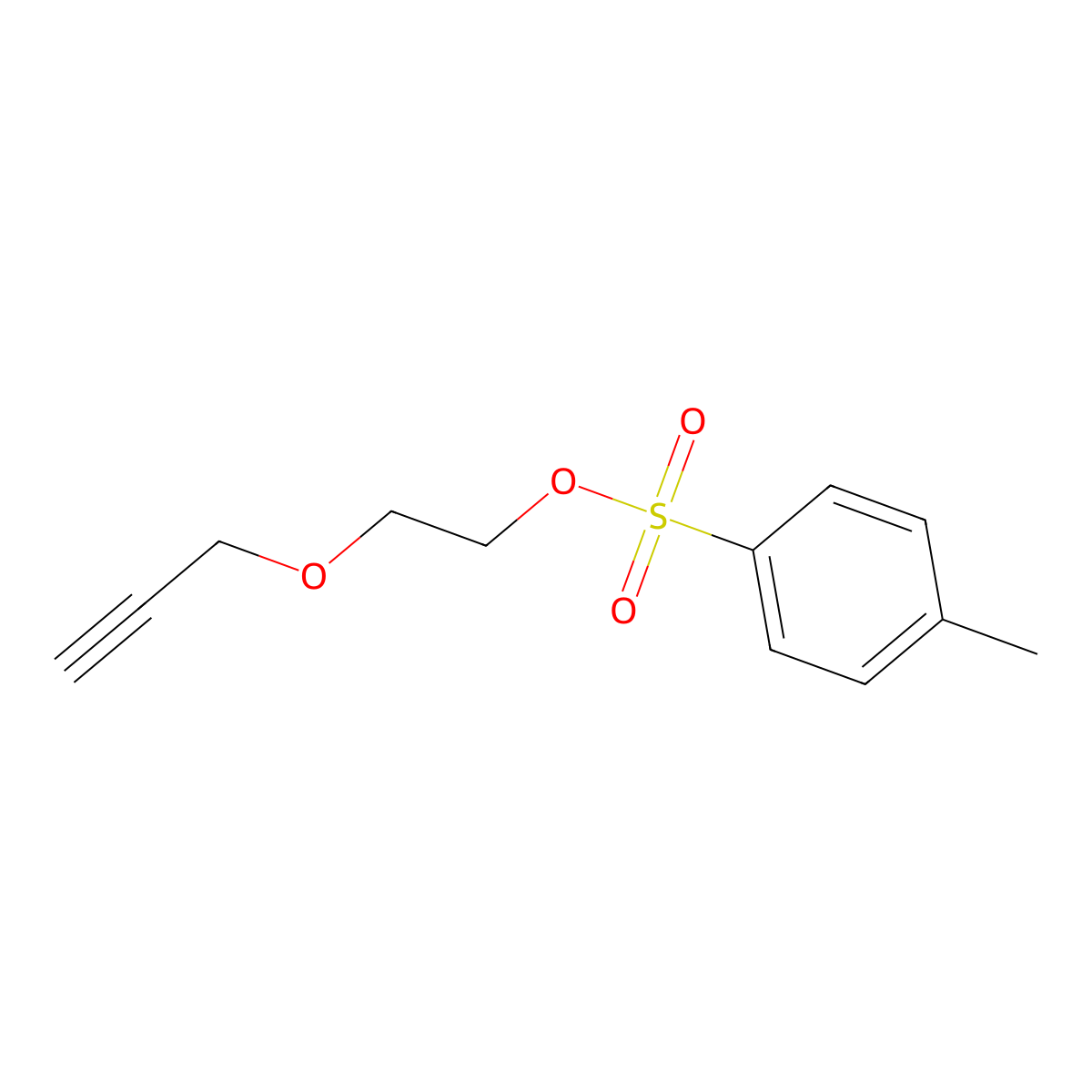 2-(Prop-2-yn-1-yloxy)ethyl 4-methylbenzenesulfonate molecular structure, CAS 145916-41-2