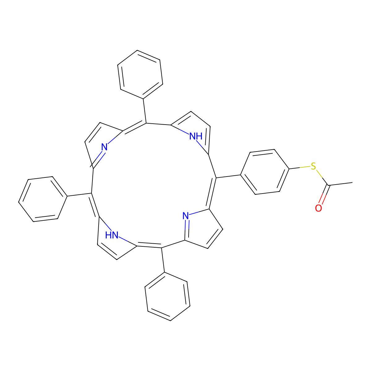 5-[4-(s-Acetylthio)phenyl]-10,15,20-triphenylporphine molecular structure, CAS 1459162-45-8
